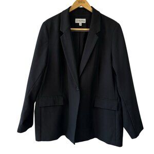 The Drop Blake Black Blazer Size 2X Womens Plus Size Career